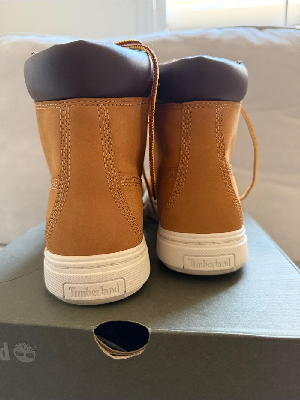 Timberland Honey Brown Londyn Leather Lace-Up Women's Boots - Picture 3 of 6